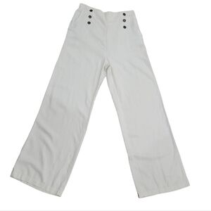 Cavalini Wide Leg Linen Blend Pull On Pants Size Large